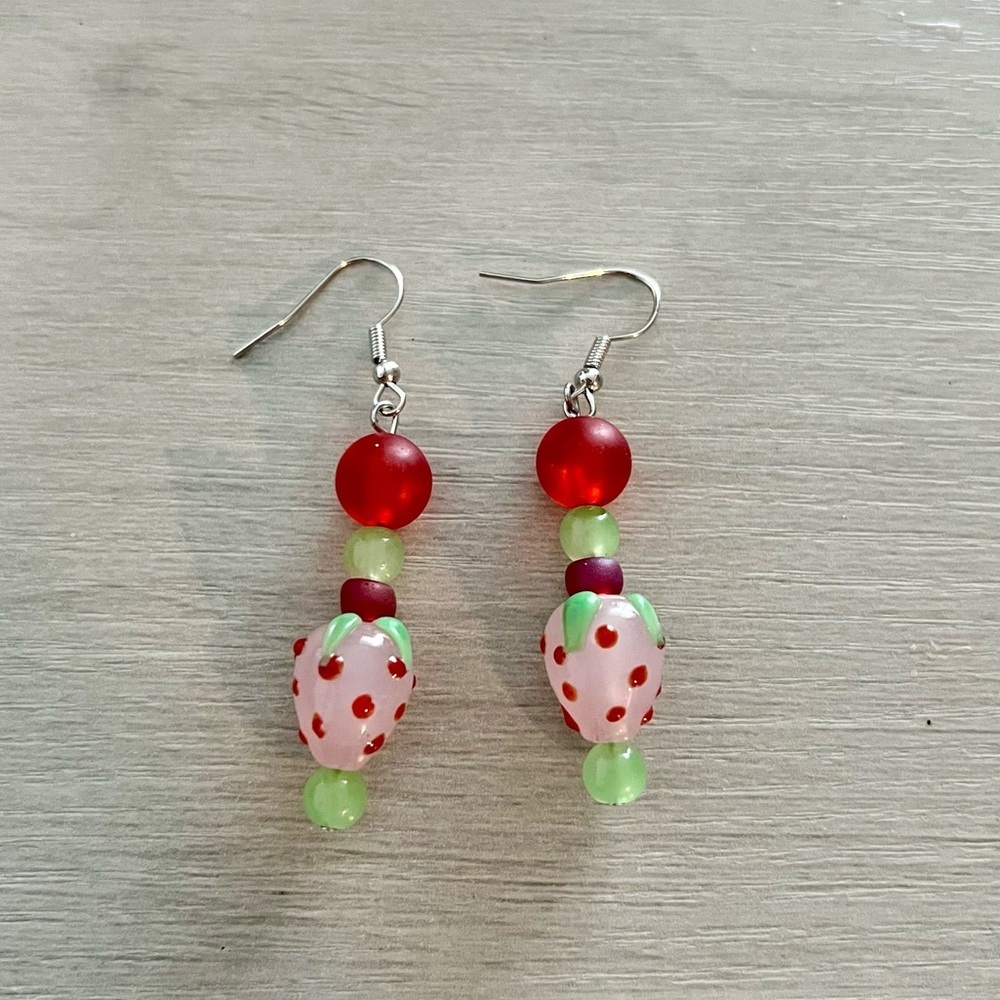 Strawberry shortcake earrings